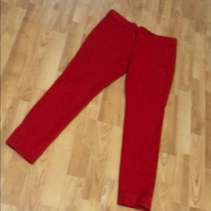 Lovely red skinny mid-rise Sloan pants 🥰